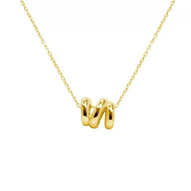 Fluid Wave Geometric Necklace