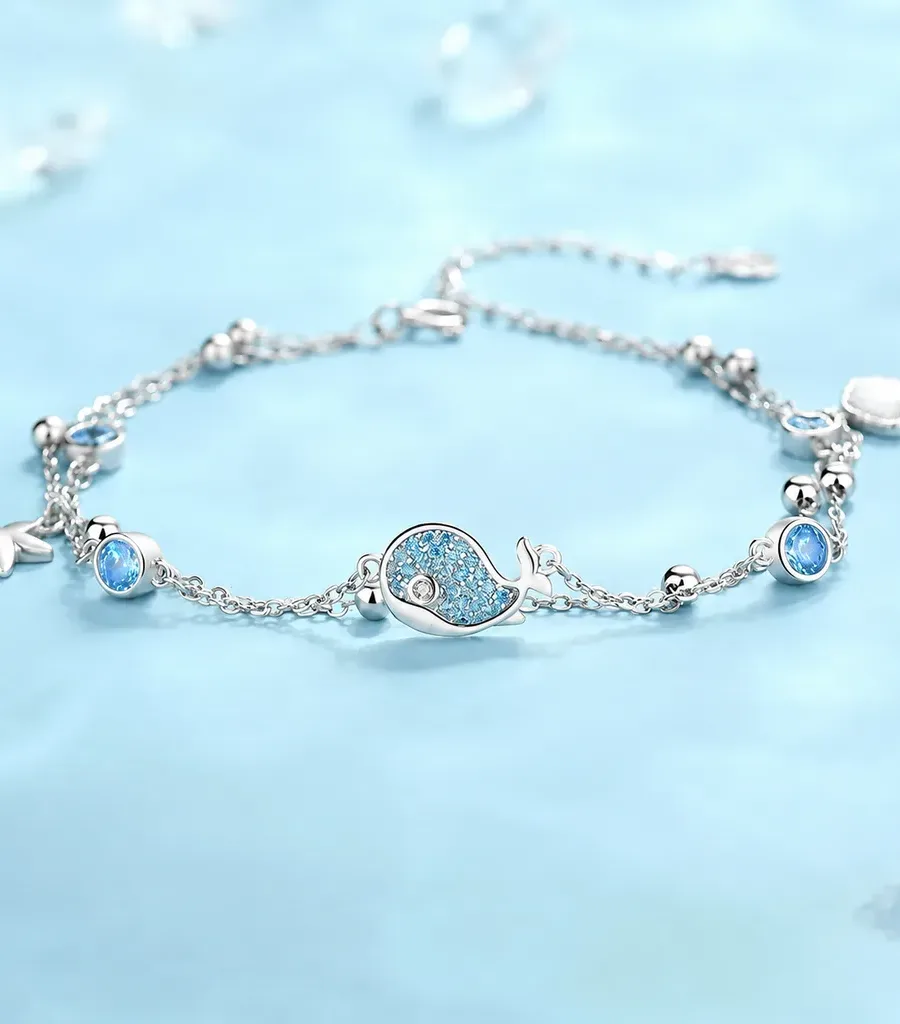 Whale Charm Anklet