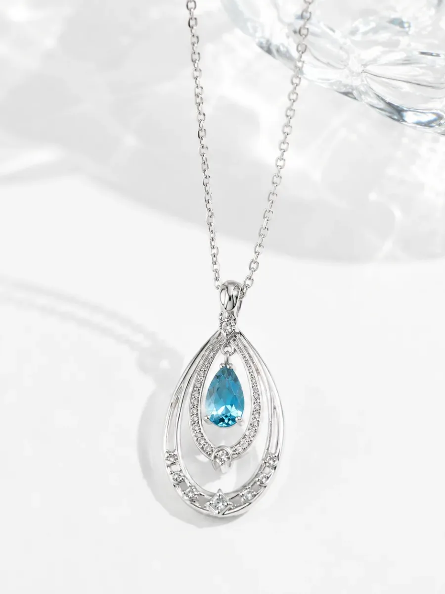 Sea Rhythm Sapphire Necklace