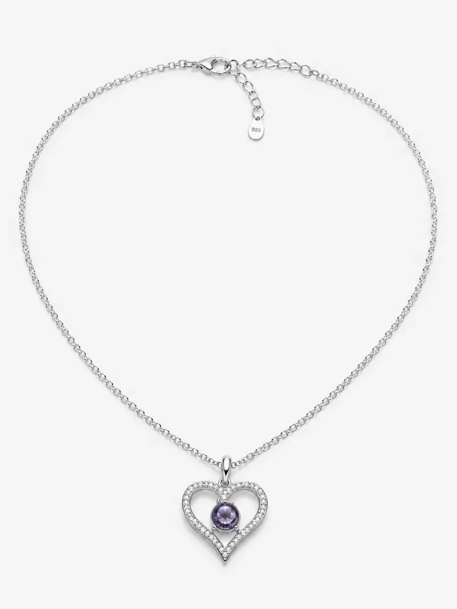 Amethyst Heart Necklace