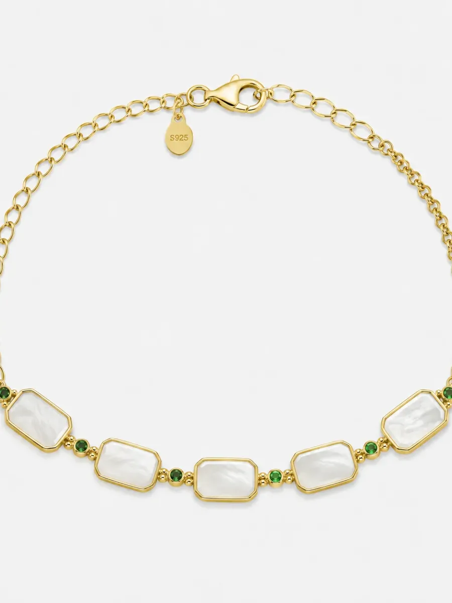 Golden Jade Square Bracelet