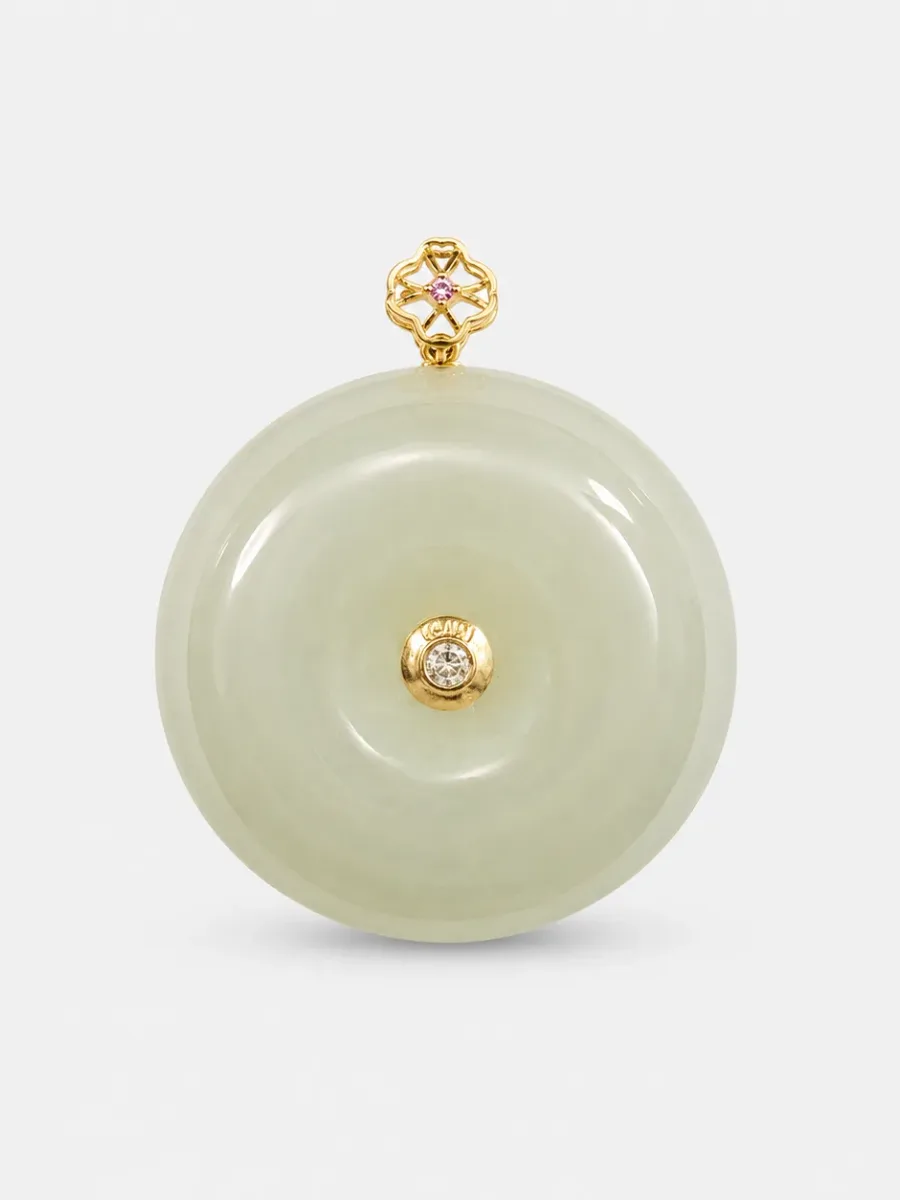 Round Jade Peace Pendant