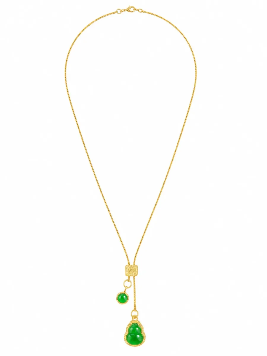 Golden Gourd Tassel Necklace