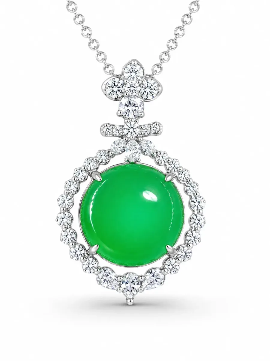 Emerald Necklace with a Garland of Emeralds